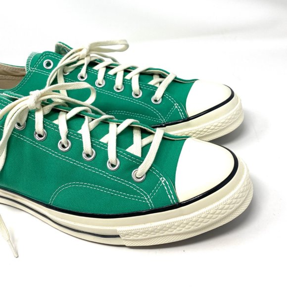 🎄SALE🎄 CONVERSE Men CHUNK 70 OX Court Green Canvas Low Top Cushion Sneaker - Picture 3 of 10